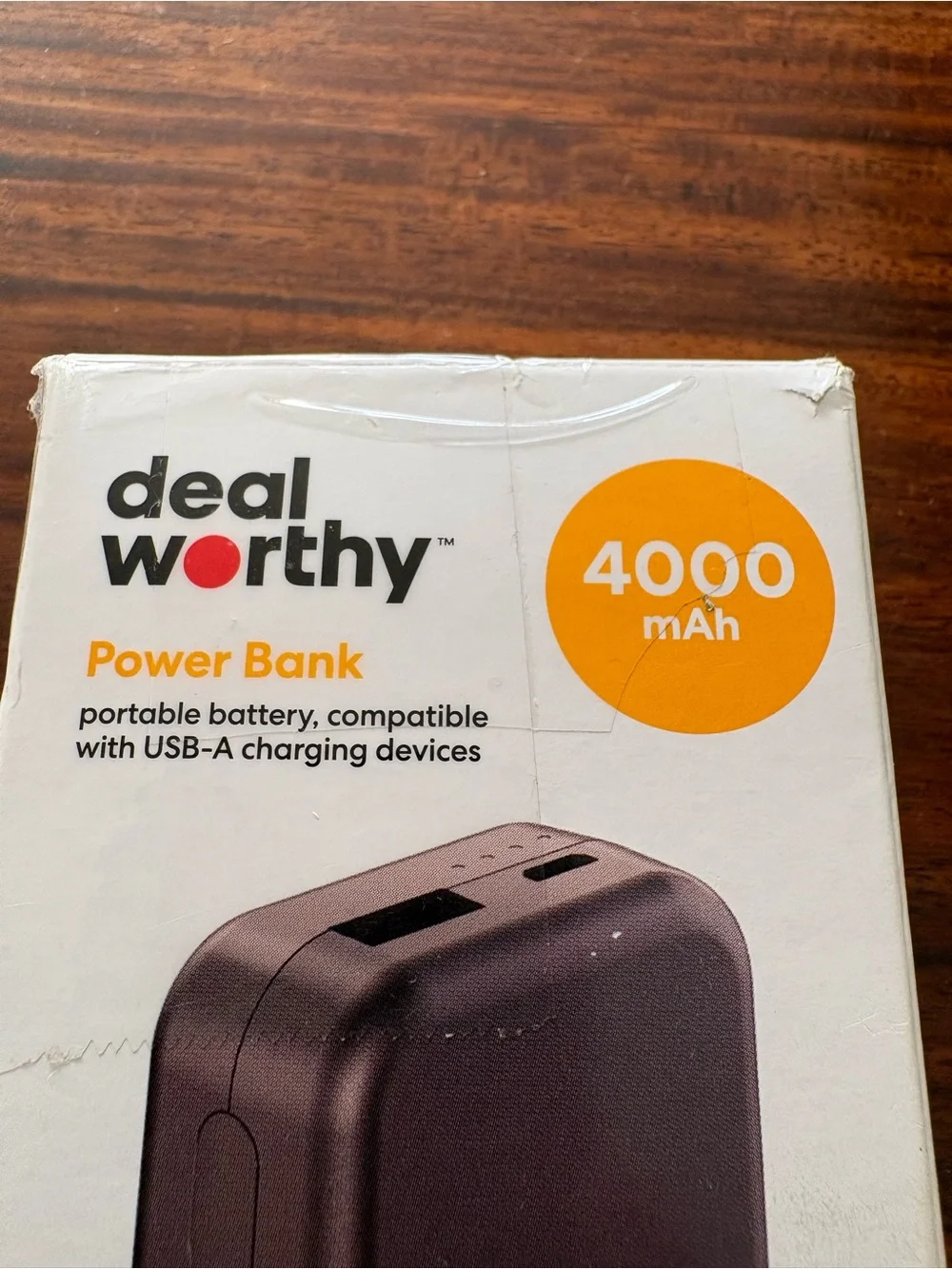 Dealworthy 4000mAh Portable Power Bank - Black